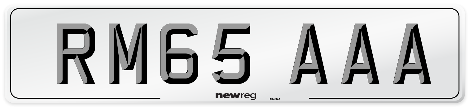 RM65 AAA Number Plate from New Reg